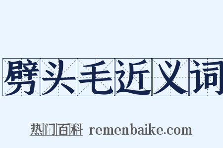 劈头毛近义词是什么意思的图片